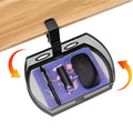 Square-Black Alloy Steel Under Desk Drawer Organizer F2572