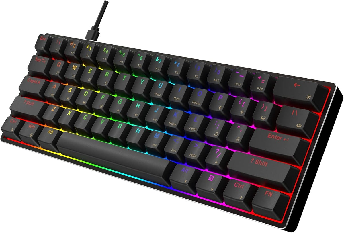 61 Keys Aluminum Hot Swappable RGB Mechanical Gaming Keyboard W187831