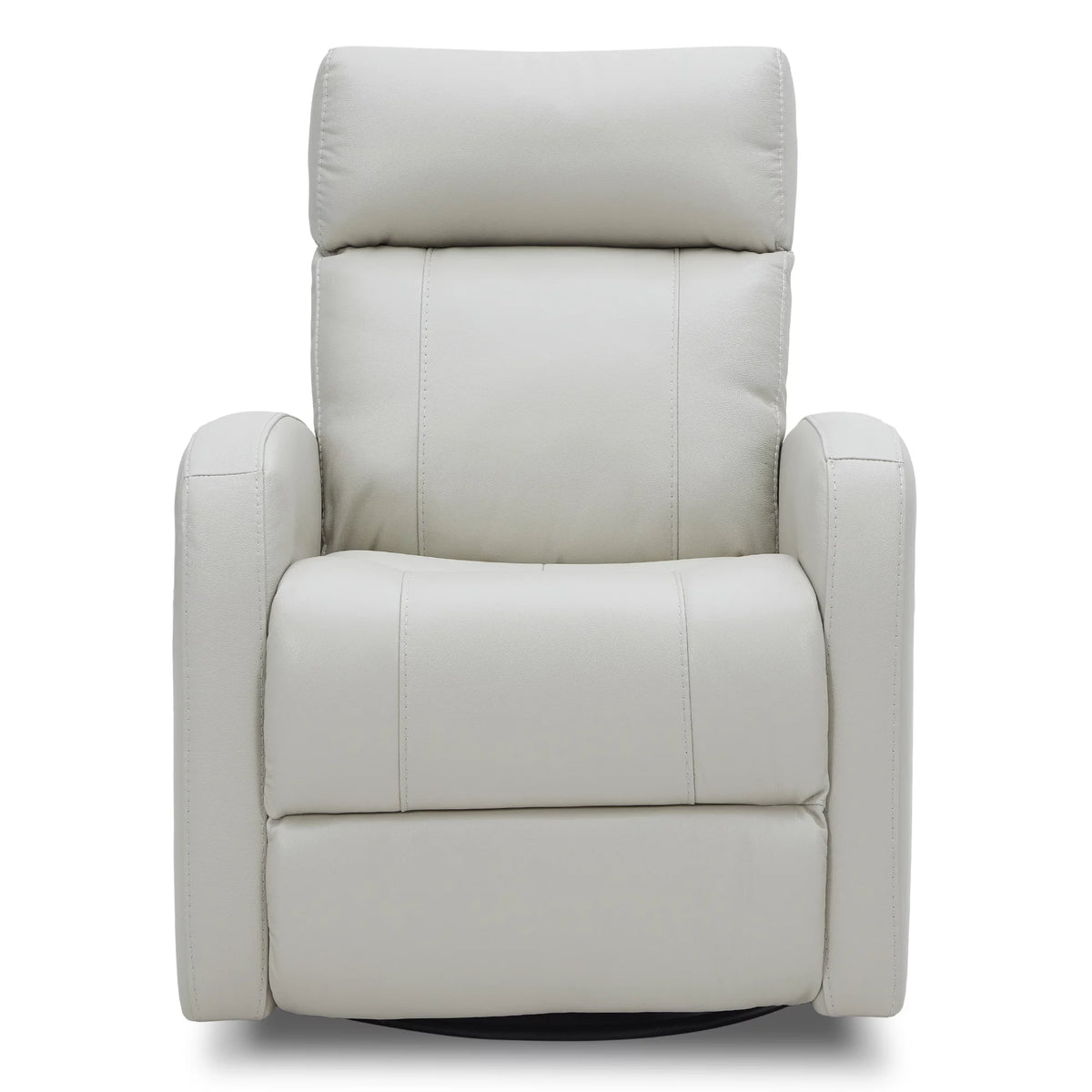 White Leather Power Swivel Glider Recliner X525731