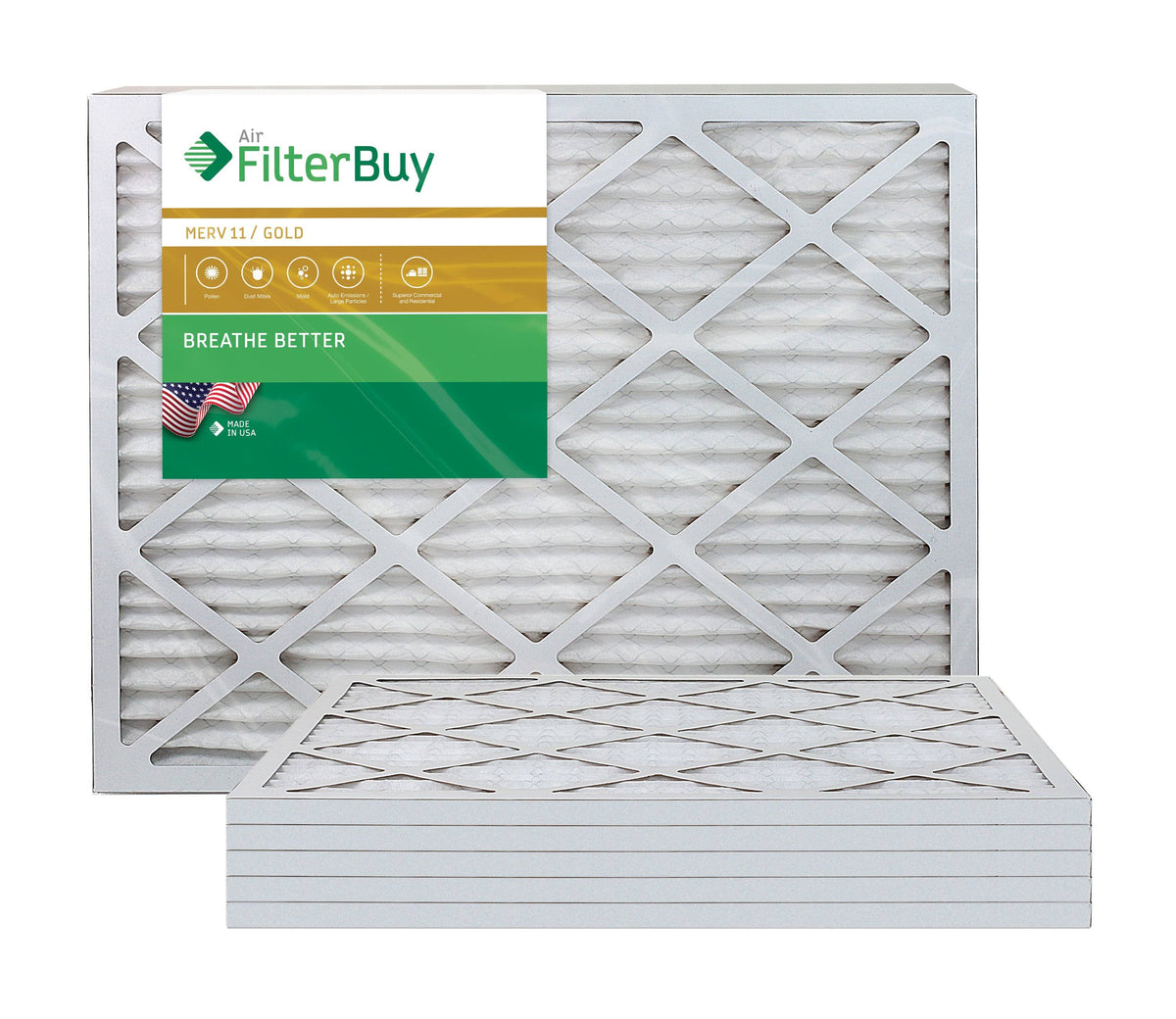 Gold MERV 11 16x24x1 Pleated AC Furnace Air Filter, Pack of 6 F6092