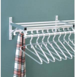 Wall Mounted Coat Rack with Hat Shelf and Hooks F3604