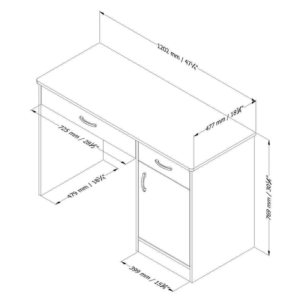 Black Work Desk V25732