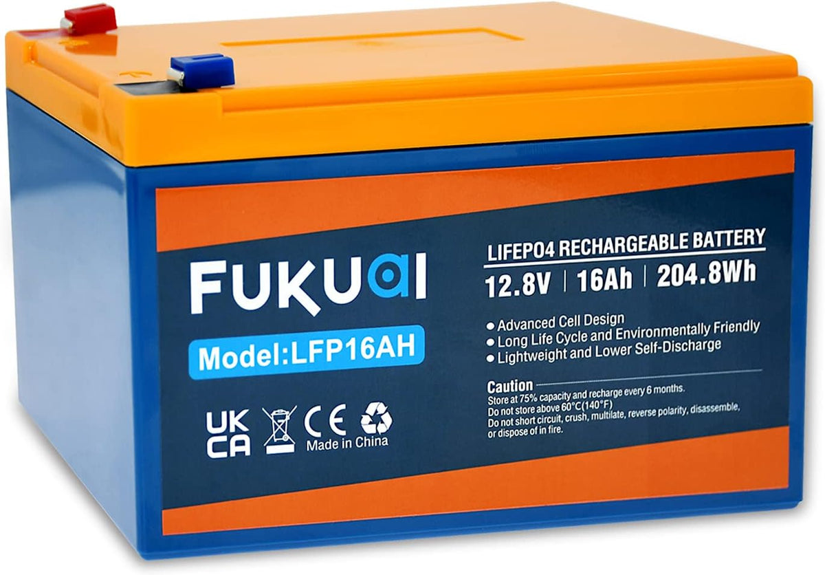12V 16Ah LiFePO4 Battery, Pack of 2 C85010