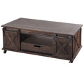 Dark Brown Wooden Coffee Table F672