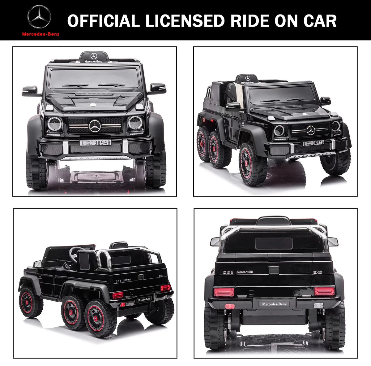 24V Electric Ride on Car with Remote Control, Black K19450