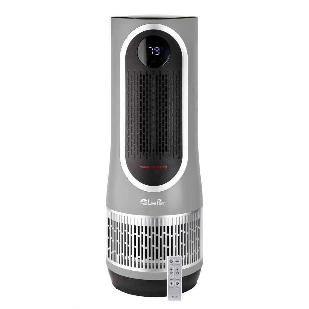 Gray 2 in 1 Air Purifier & Heater with HEPA Filtration K11703