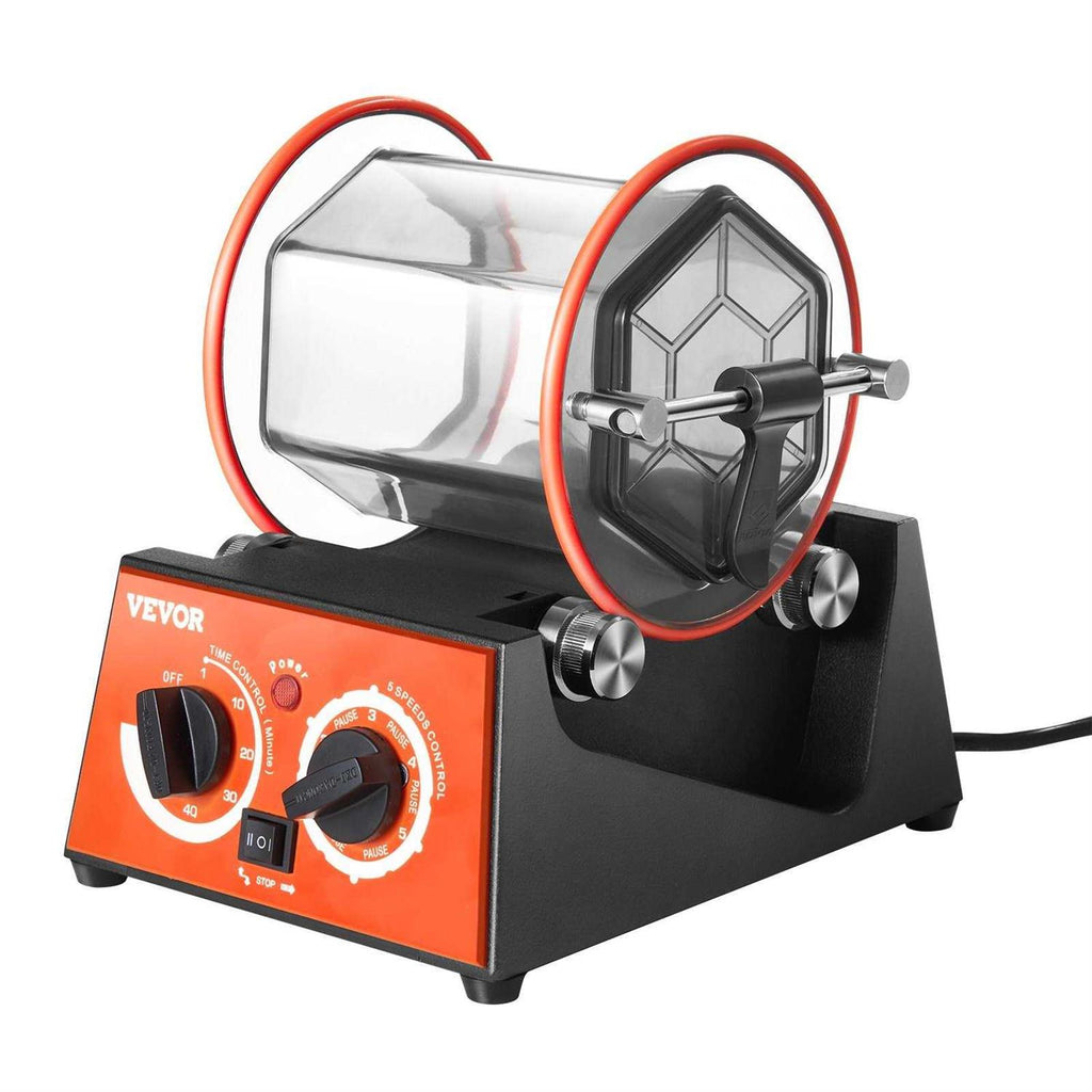 6.6lbs/3kg Capacity Mini Rotary Tumbler Machine with Timer M893717