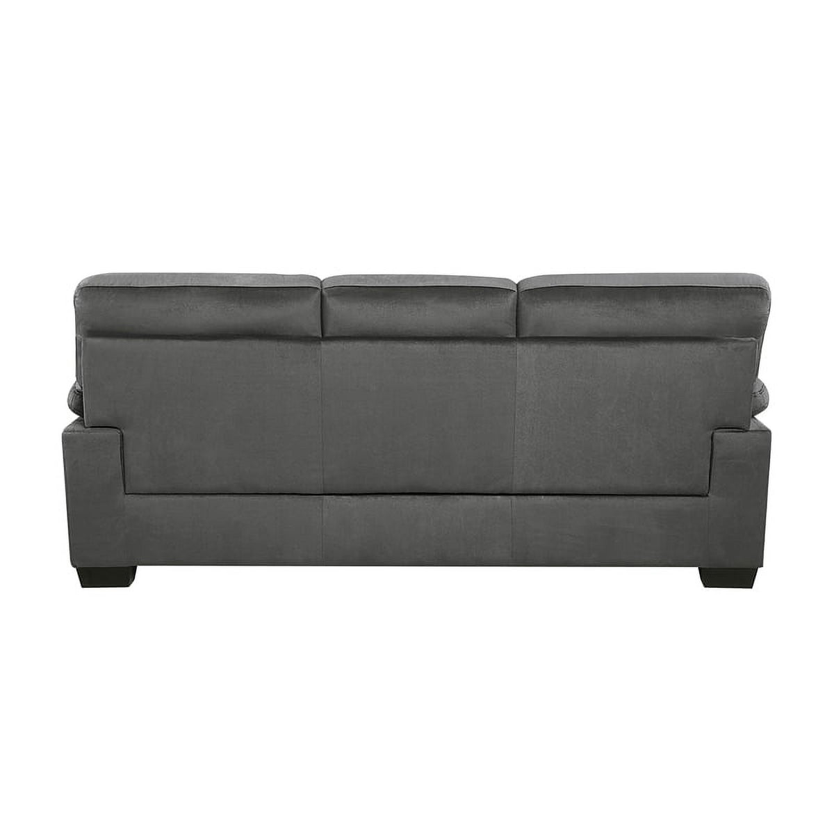 Dark Gray Textured Fabric 2-Piece Upholstered Sofa Set G198439