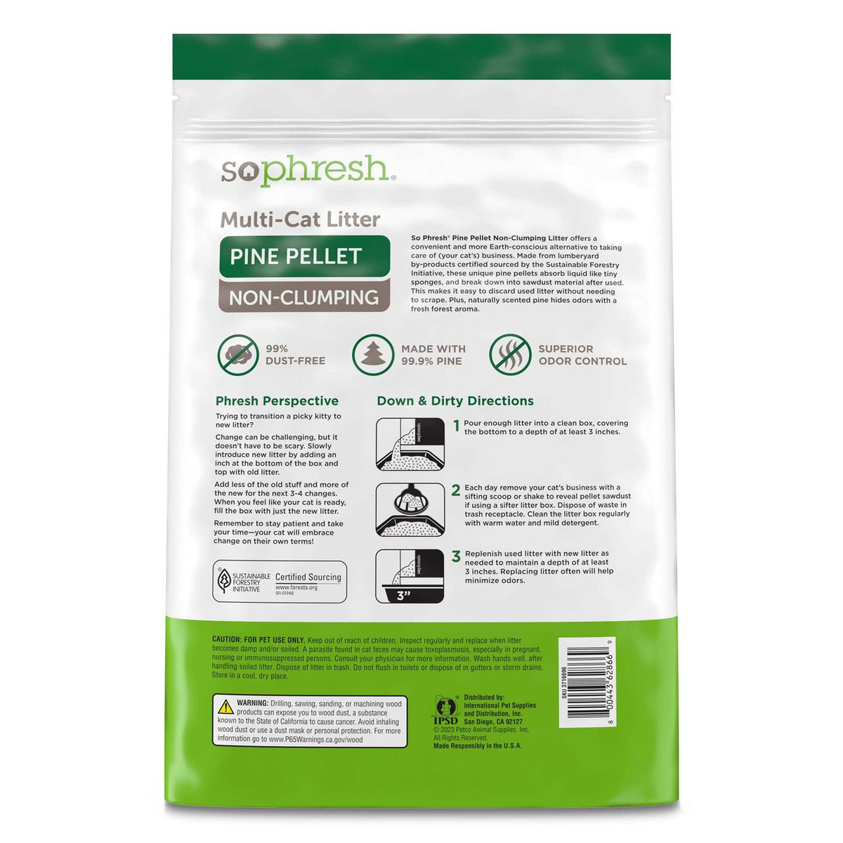 Pine Pellet Non-Clumping Cat Litter N990