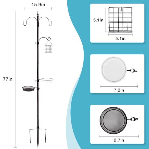 6-Hook Bird Feeding Station Kit with 4 Feeders Q6087