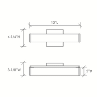 13 inch 8W 2700K 1 LED Small Light Q949
