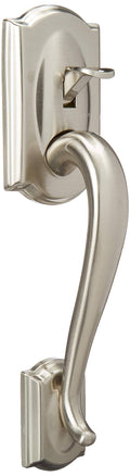 Satin Nickel Front Entry Handle Left-Handed Interior Lever S472074