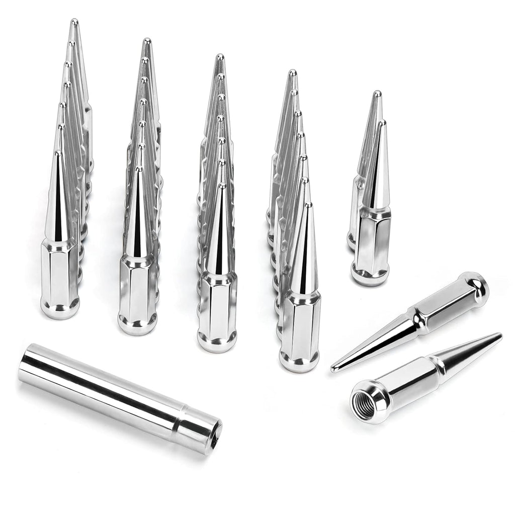 32pcs Chrome Conical Closed End Bulge Acorn Lug Nuts U221508