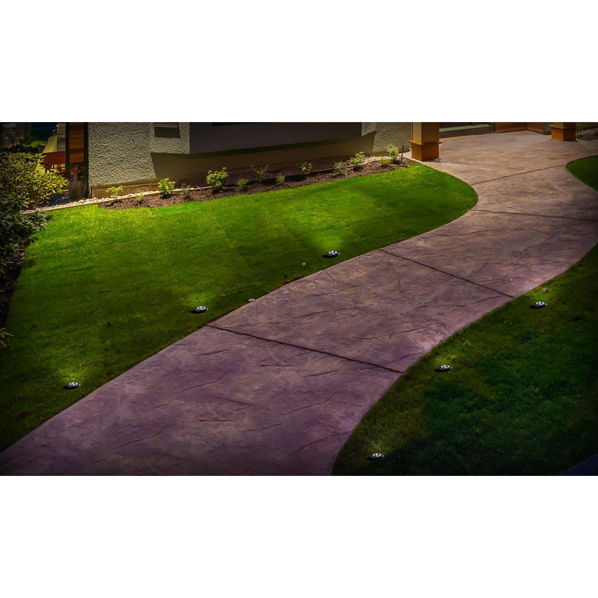Solar LED In-Ground Disk Lights 4-Pack G992213