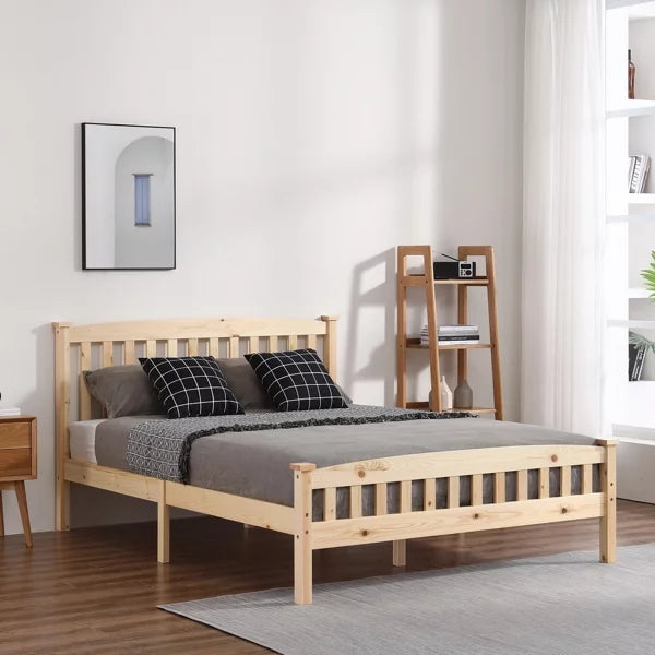 Solid Wood Platform Bed Frame Queen Size B57919
