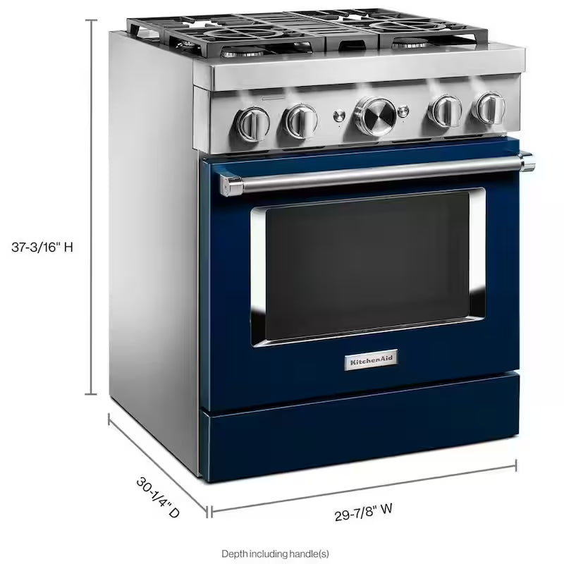 4 Burner Dual Fuel Freestanding Smart Range in Ink Blue N882756