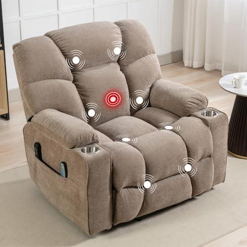 Oversized Power Lift Recliner Chair Brown P798112