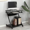 Adjustable Mobile Laptop Desk with Wheels, Black Z282014