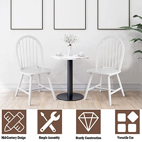 Black Wood Spindle Back Dining Chairs Set of 2 G242687