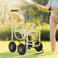 Tan Metal Hose Reel Cart Holds 300-Feet of 5/8-Inch Hose D305