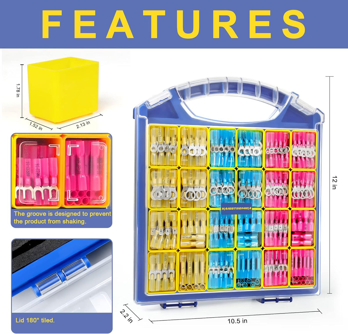 620PCS Marine Grade Heat Shrink Wire Connectors Kit N907