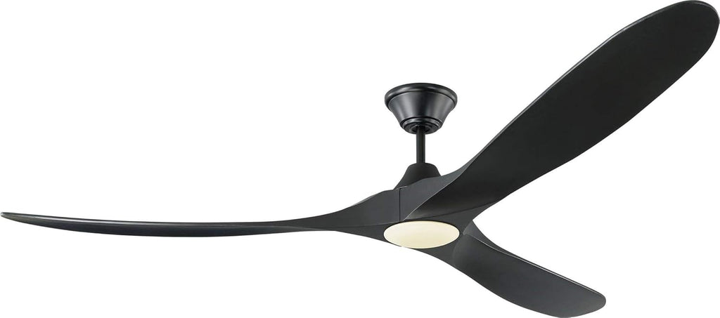 Matte Black 60 Ceiling Fan with LED Light and Remote Control U32344