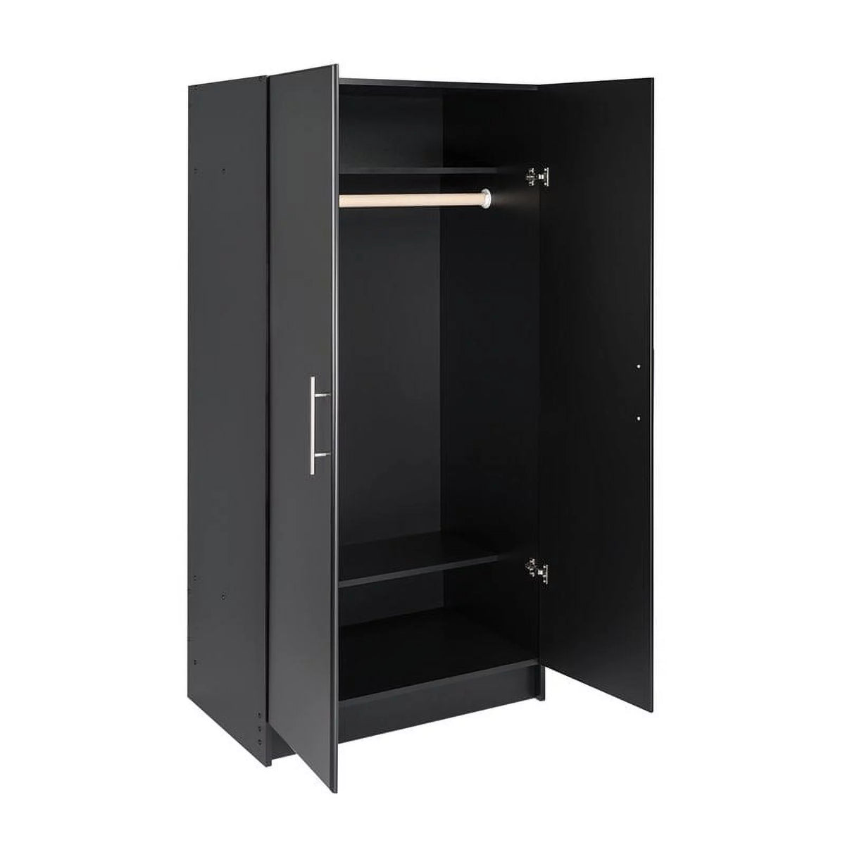 32" Contemporary Black Wardrobe Cabinet J508