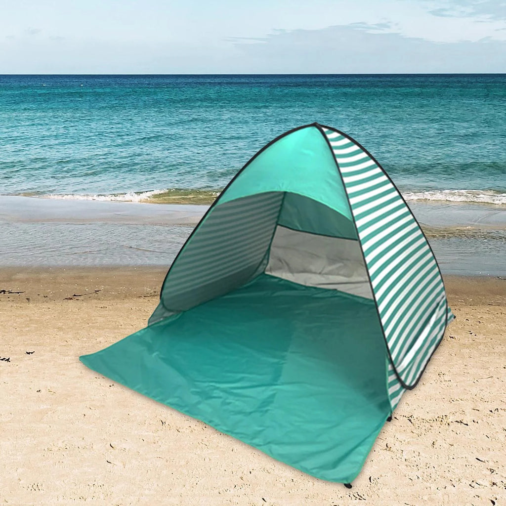 Green Stripes Automatic Beach Tent K8725