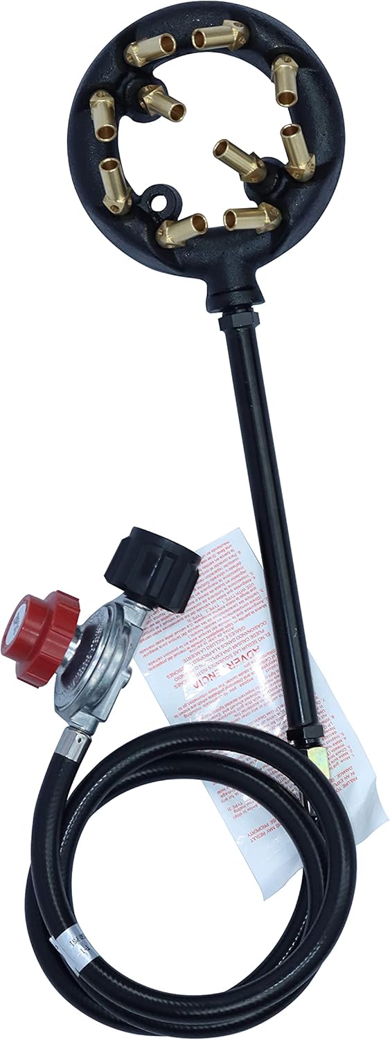 Cast Iron Burner Assembly with High Pressure Regulator and Hose, Pack of 2 T938153