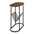 Dark Walnut Side Table with Magazine Rack N31297