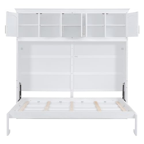 Grey Full Size Solid Wood Murphy Bed A107703