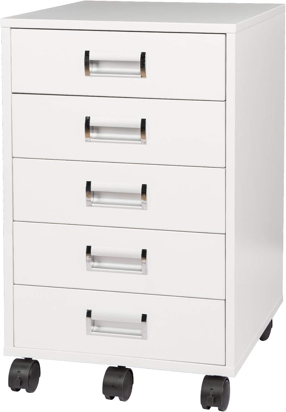 White 5 Drawer Mobile Cabinet P61053