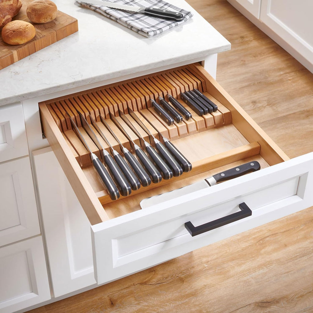 Dual Row Knife Block Drawer Organizer G729139