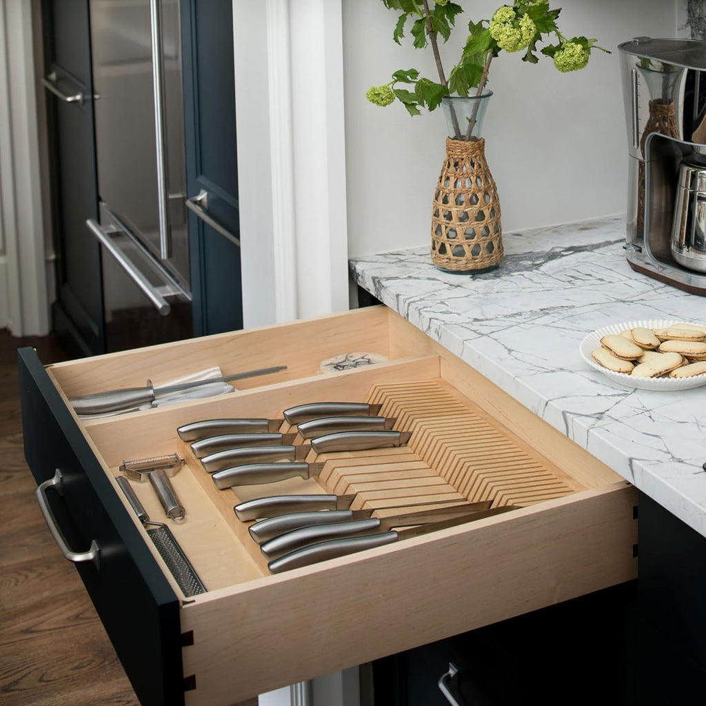 Dual Row Knife Block Drawer Organizer G729139