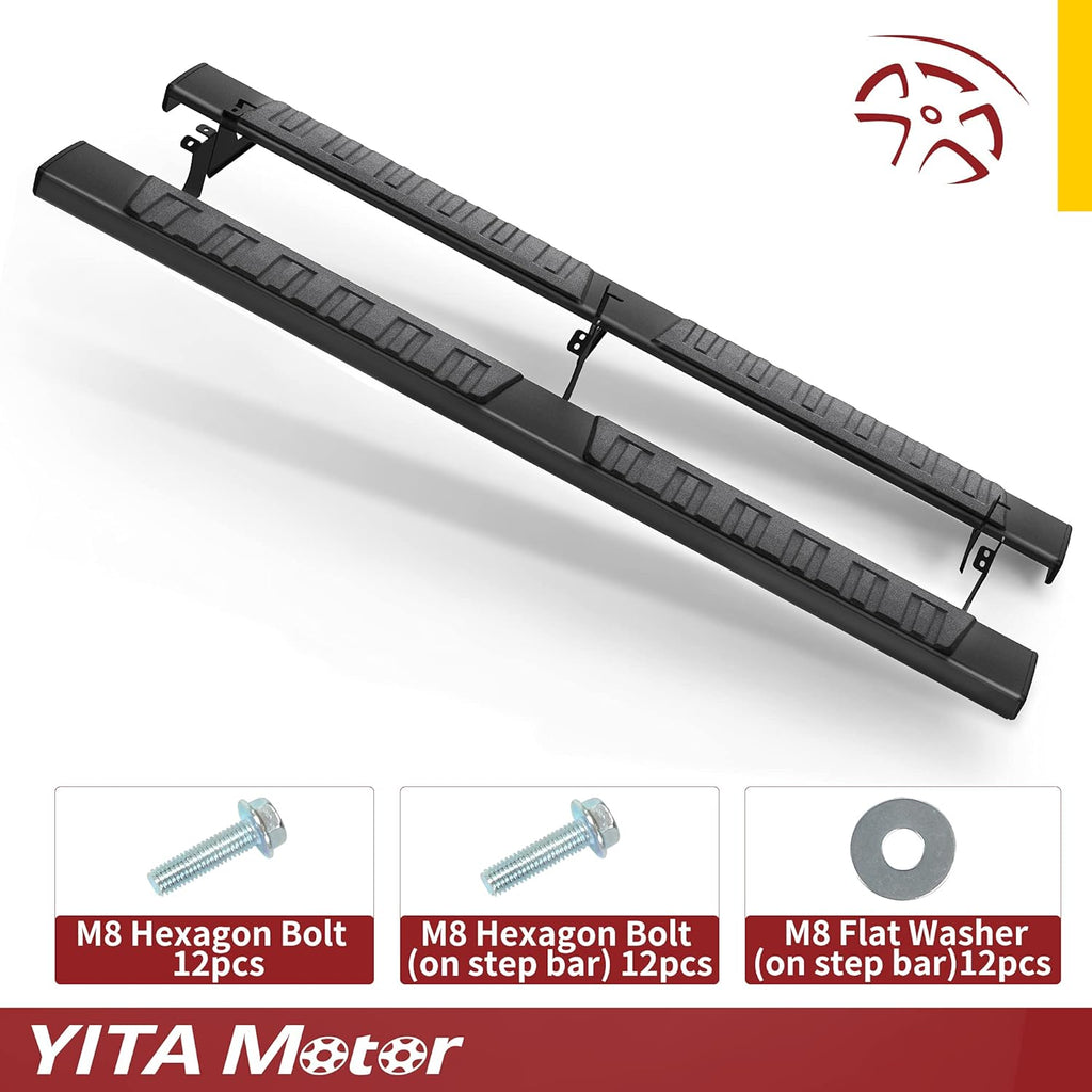 6 Inches Aluminum Black Side Steps Running Boards W149