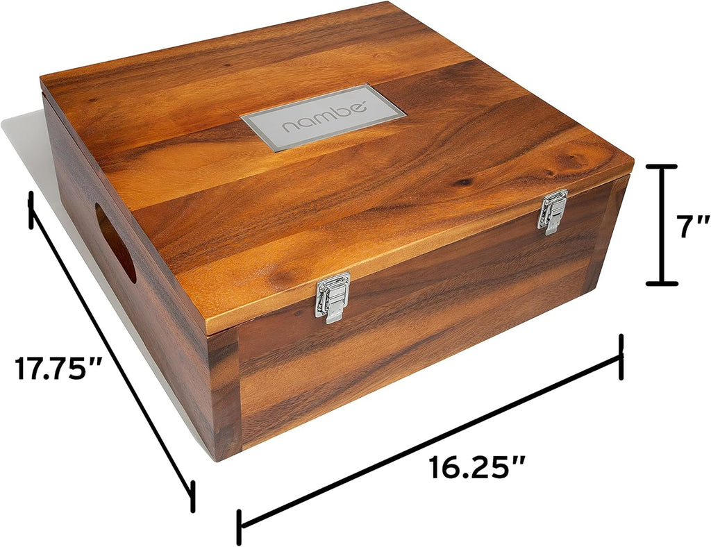 Miniature Nativity Storage Box, Acacia Wood, Pack of 2 P73166