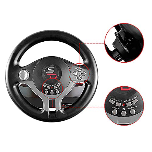 Racing steering wheel with pedals and gearshift paddles Q9746