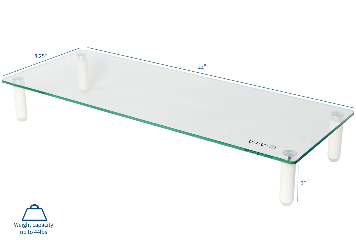 Ergonomic Glass Tabletop Riser D105