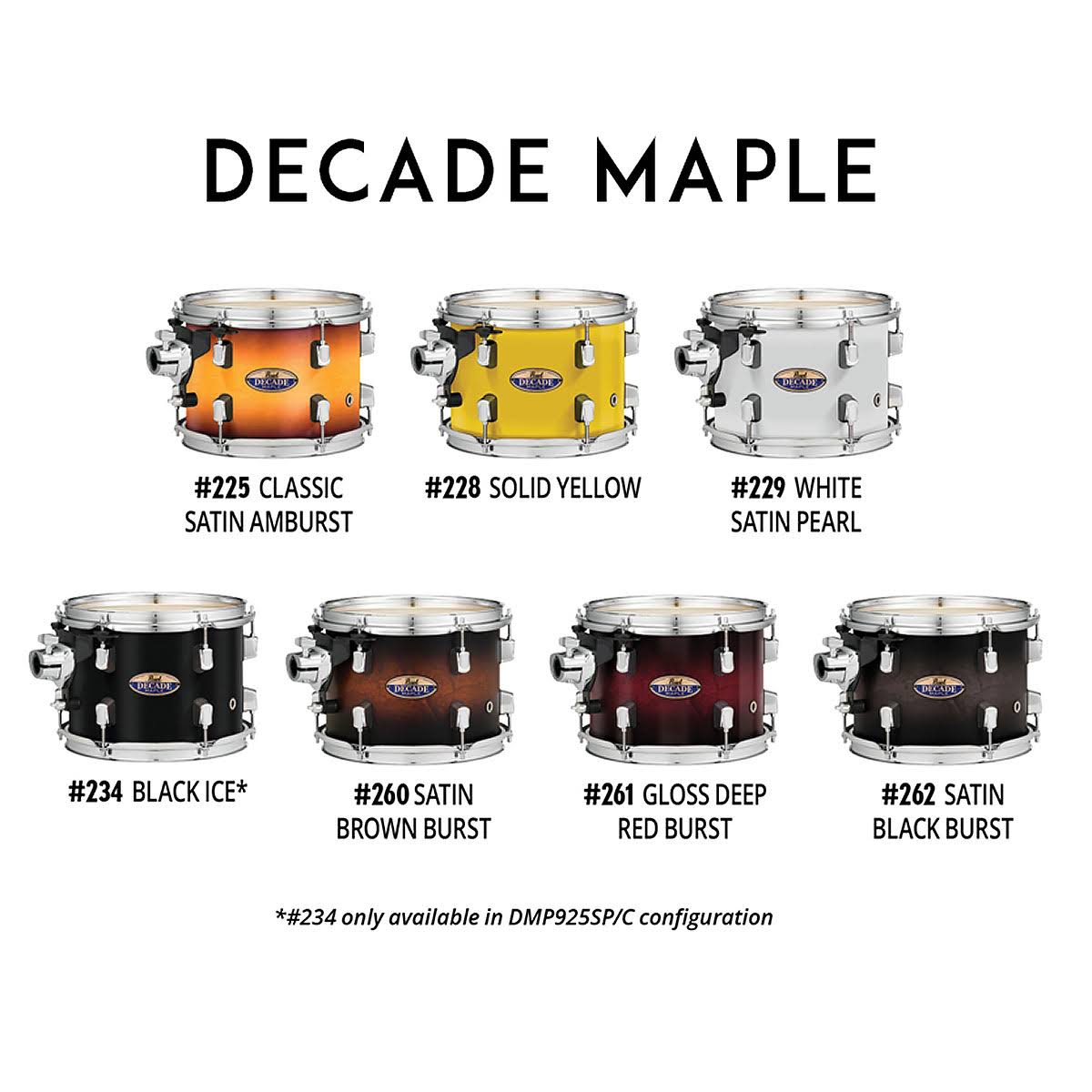 Satin Black Burst Maple Floor Tom W32807