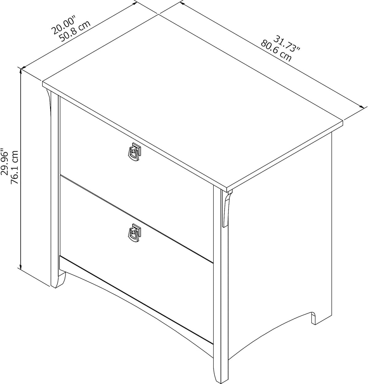Antique White Lateral File Cabinet V865186