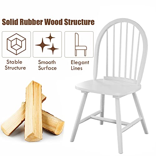 Black Wood Spindle Back Dining Chairs Set of 2 G242687
