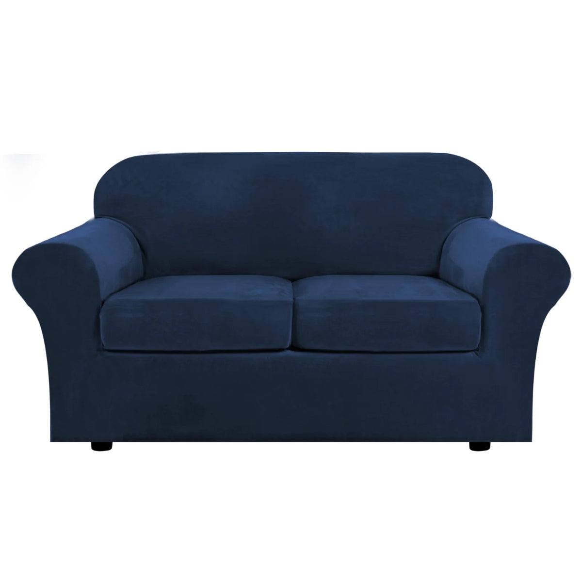 Navy Blue Stretch Velvet Sofa Slipcover S60760