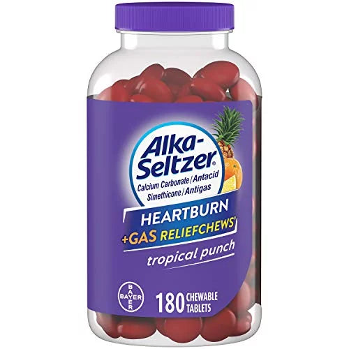 180 Count Antacid Tablets for Heartburn and Gas Relief W699349