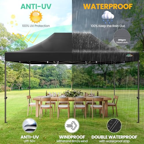 10x20 Pop up Canopy Tent with 6 Sidewalls and Roller Bag E34868