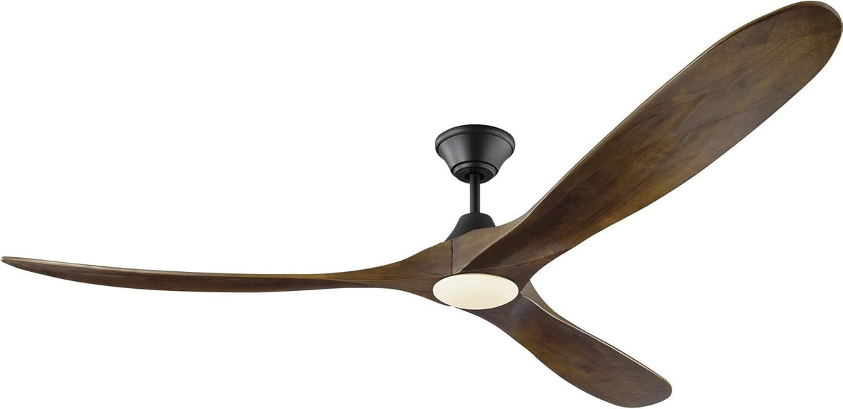 Matte Black 60 Ceiling Fan with LED Light and Remote Control U32344