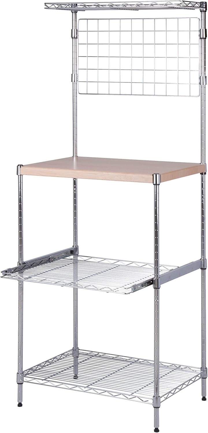 Chrome Microwave Shelving Unit F911