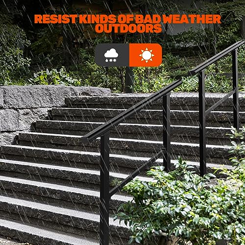 Metal Handrail for Outdoor Steps 36" (2-3 Steps) Y248188