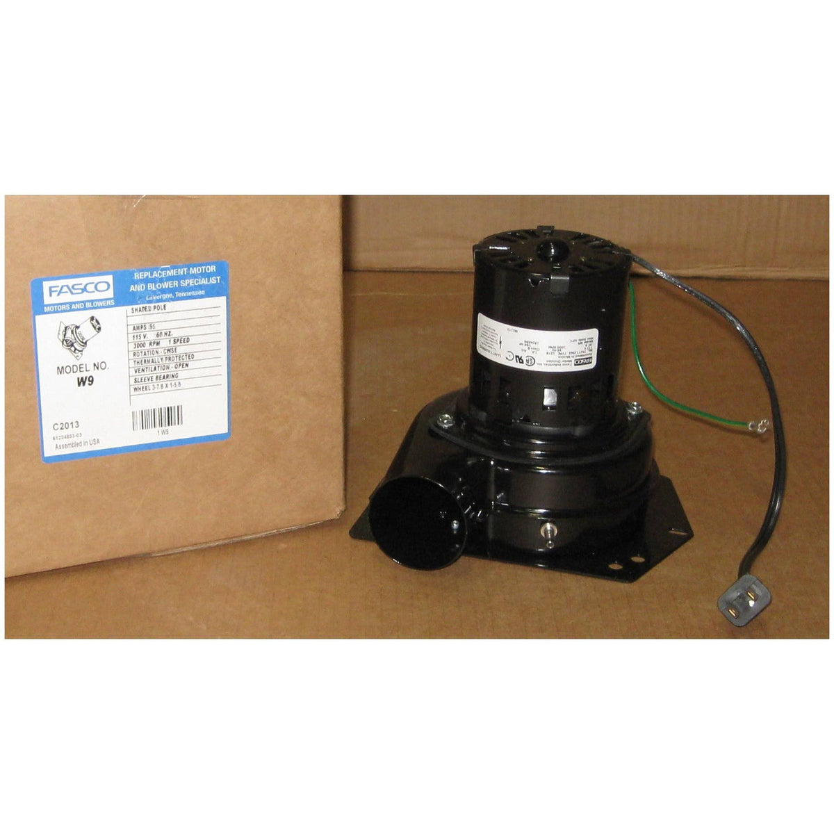 Water Heater Draft Inducer, 3000 RPM R649