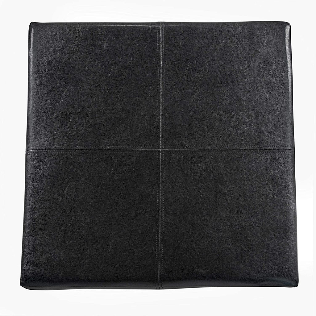 Large Faux Leather Square Storage Ottoman N304