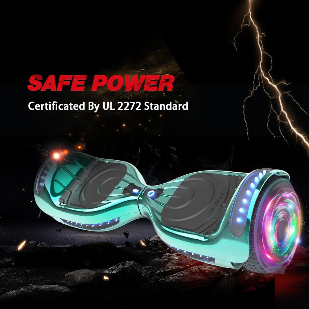 Two-Wheel Self Balancing Electric Scooter 6.5 In. with Bluetooth Speaker and LED Light F393